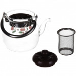 Чайник стекло 1,2л    металлическая ручка  