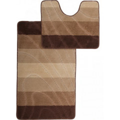 Коврик 2-й 60х100 турция коричневый + бежевый + светлый 2