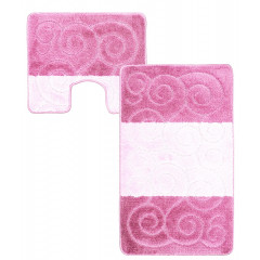 Коврик 2-й 60х100 турция розовый + светлый