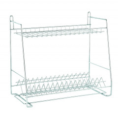 Сушилка металл для посуды трапеция 60см белая 2-яр 