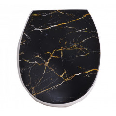 Крышка для унитаза ELIF с рисунком 372 черный мрамор