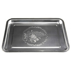 Поднос прямоугольный  39см нерж +