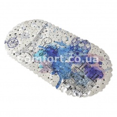 Коврик силикон BATH MAT камни овал рисунок 6937В  2