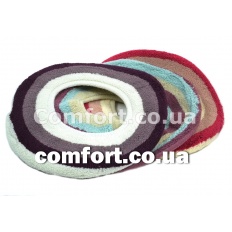 Накладка чехол на унитаз 0848-1 тканевая махра в полоску 2