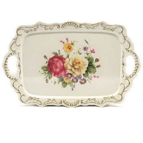 Поднос прямоугольный  39см нерж +