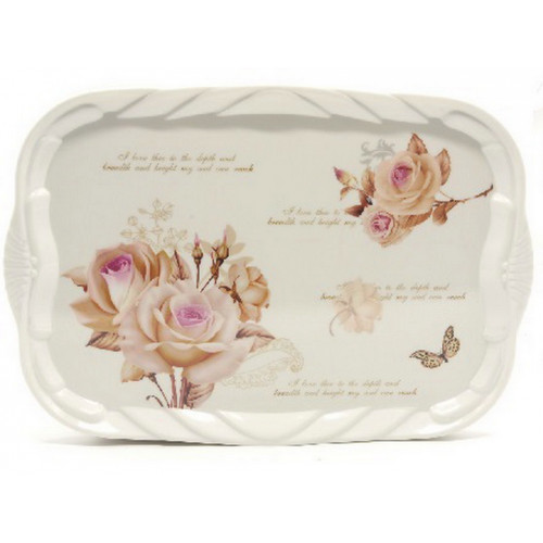 Поднос прямоугольный  39см нерж +