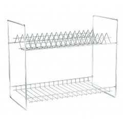 Сушилка металл для посуды 2-яр прямая 50см белая