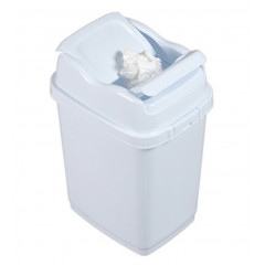 Ведро для мусора 09712 двойная крышка 10л белый цвет