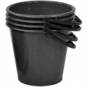 Ведро  10л черное с ободком