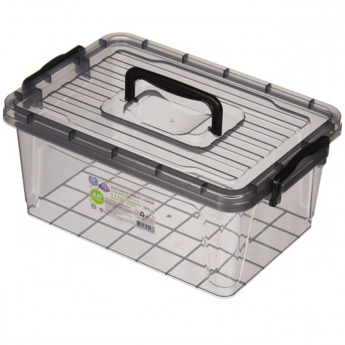 Бокс черный с ручкой 5,0л