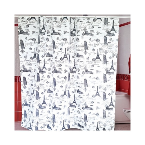 Штора Миранда ANCIENT черно-белая Париж