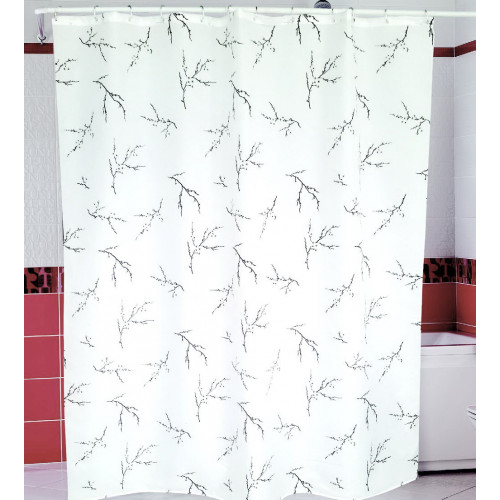 Штора Миранда SAKURA веточки на белом