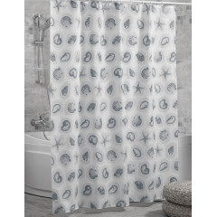 Штора Миранда STAR FISH серая ракушки
