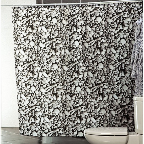 Штора Миранда ROCKS серо-черные камни