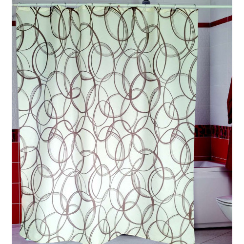 Штора Миранда AMALIA коричневые кружочки