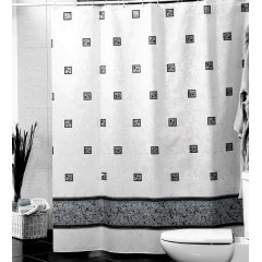 Штора Миранда EMERALD серый кант