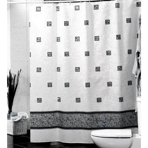 Штора Миранда EMERALD серый кант