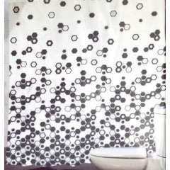 Штора Миранда TROY черные шестигранники