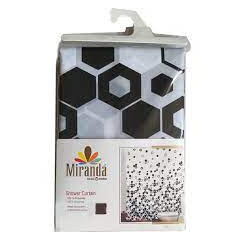 Штора Миранда TROY черные шестигранники 2