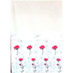 Штора Миранда BODRUM красные с черным цветочки