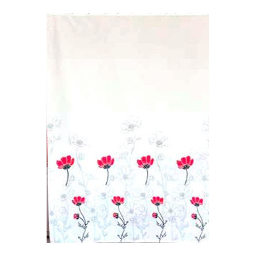 Штора Миранда BODRUM красные с черным цветочки