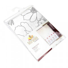 Штора Миранда BODRUM красные с черным цветочки 2