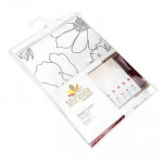 Штора Миранда BODRUM красные с черным цветочки