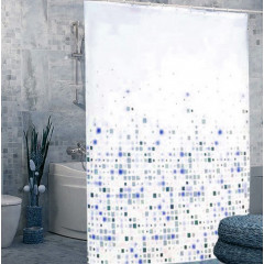 Штора Миранда EFES голубые квадратики 2