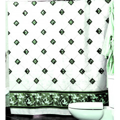 Штора Миранда BEZEME зеленый кант