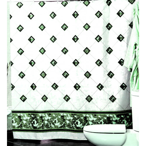 Штора Миранда BEZEME зеленый кант