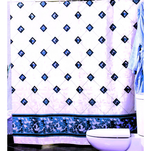 Штора Міранда BEZEME голубой кант