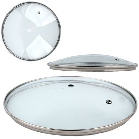 Крышка для сковородки 28GL стекло 28см