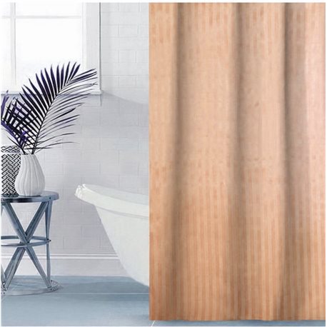 Штора Полоса ткань Премиум однотона 180х180 бежева