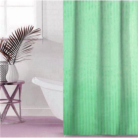 Штора Полоса ткань Премиум однотона 180х180 зелена