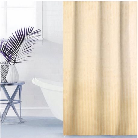 Штора Полоса ткань Премиум однотонная 180х180 кремовый