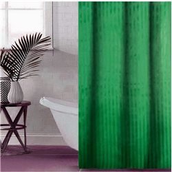Штора Полоса ткань Премиум однотона 180х180 зелена темна