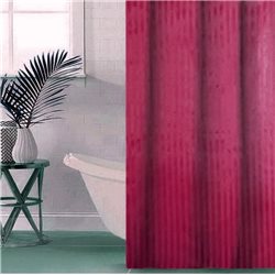 Штора Полоса ткань Премиум однотона 180х180 бордо