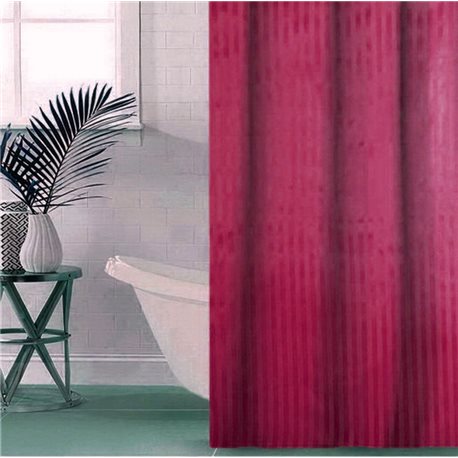 Штора Полоса ткань Премиум однотона 180х180 бордо