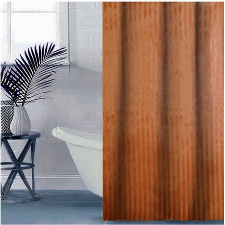 Штора Полоса ткань Премиум однотонная 180х180 коричневый