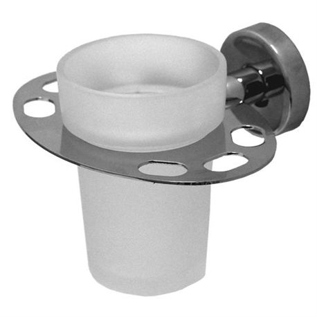 F042 Стакан+зубні щітки хром