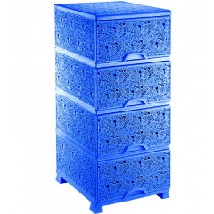 Комод Ажурный люкс 4-яр голубой