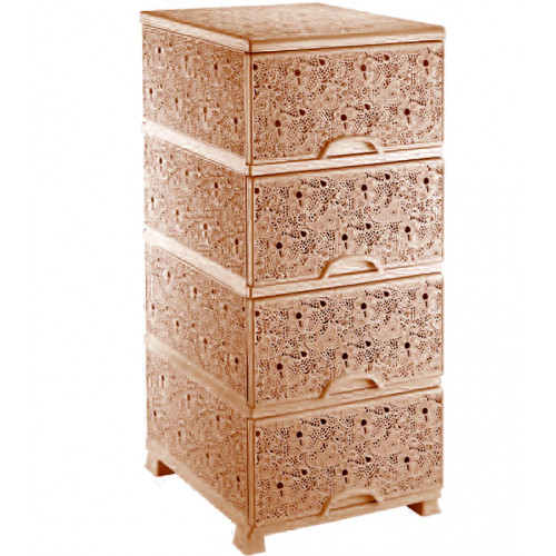 Комод Ажурный люкс 4-яр бежевый