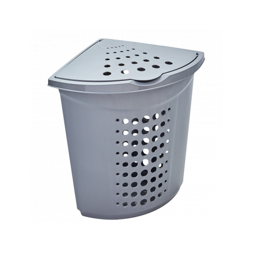 Бак для білизни алеана кутовий 45л сірий