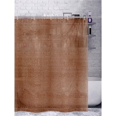 Штора 3D   180х180 коричневый