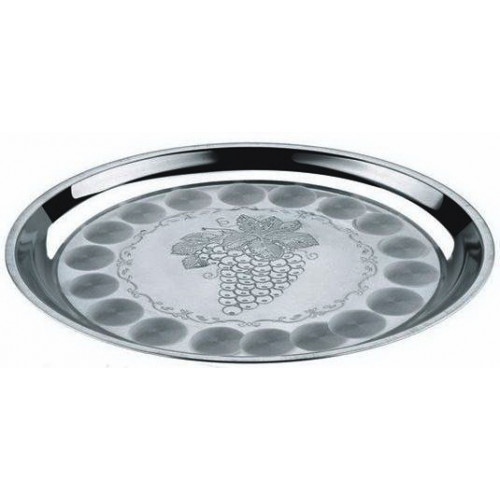 Поднос круглый  35см нерж +