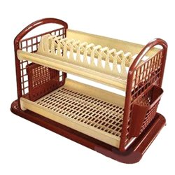 Сушарка для посуду 2-яр Консенсус бежевий + коричневий