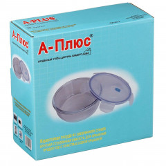 Стекло 4011 контейнер круглий 1,4л з пластиковою кришкою 2