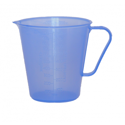 Кружка  1л  мерная синяя Полимер