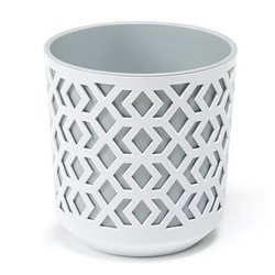 Вазон Ацтек 190 білий + світло-сірий