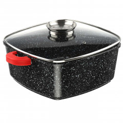 Кастрюля мрамор 1472 квадратная 20см 3,2л